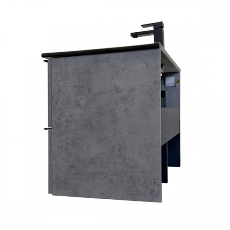 Тумба 75 см с черной раковиной подвесная франкфурт