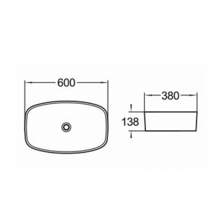 Раковина 600 накладная Comforty белая 78329