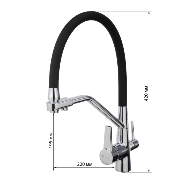 Смеситель кухни с фильтром хром Vincent  113735LL