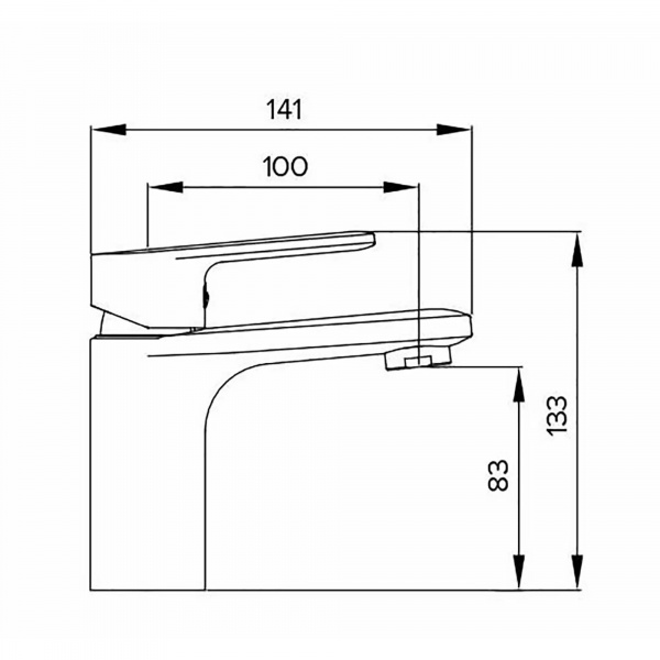 Смеситель раковины черный Osgard  87013 