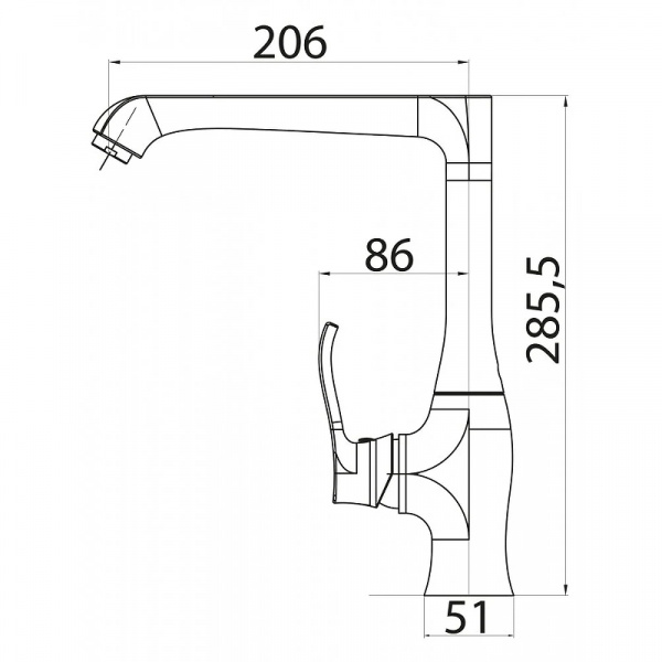 Смеситель кухни хром BelBagno LAM-CRM