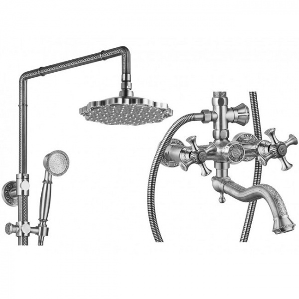 Душевой гарнитур сатин Zorg  A7002DS SL