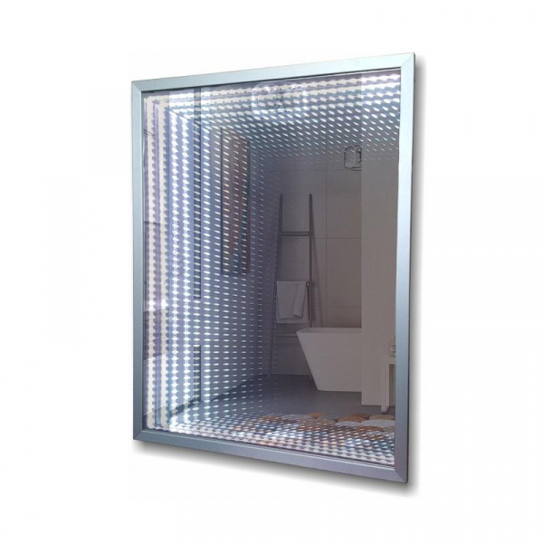 Зеркало Торманс ш600 д800 прямоугольное туннель подсветка,датчик движения