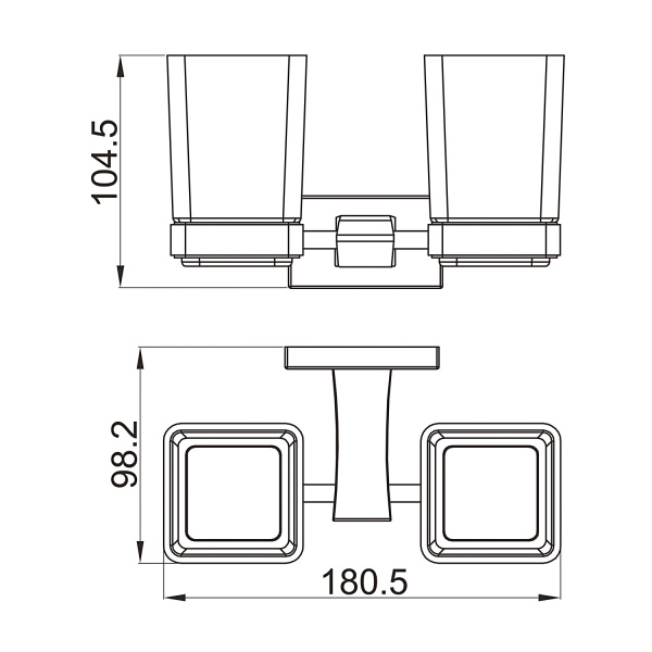 Стакан для зубных щеток Gappo оружейная сталь