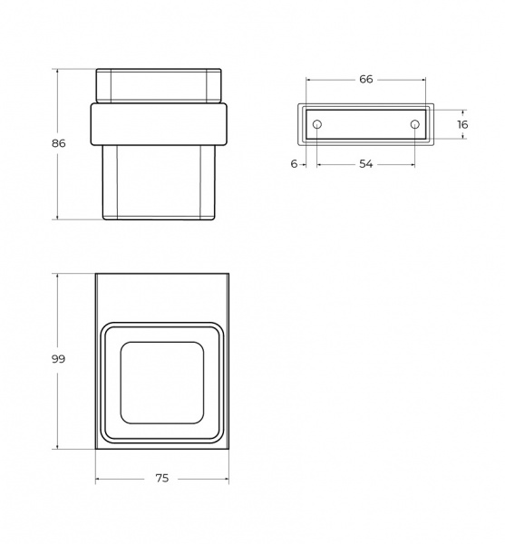 Стакан на держателеCezares сатин SLIDER-TUMS-IN 