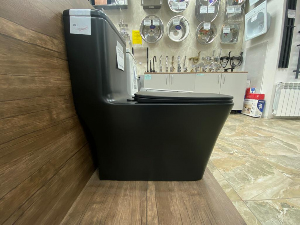 Унитаз монолит черный матовый az1111Mb